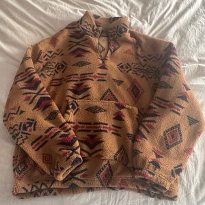 Men's Tan aztec Patterned Sweater